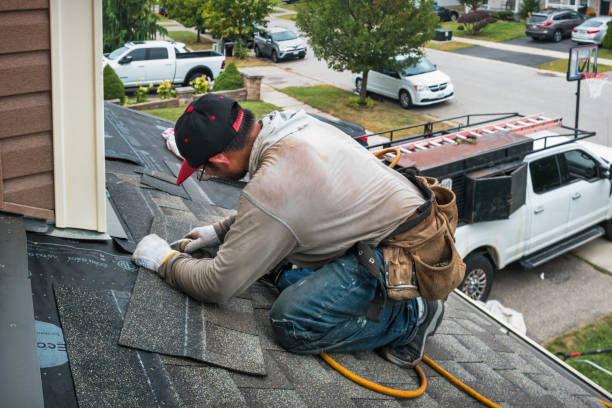 Professional Roofing technician working in Somonauk, IL